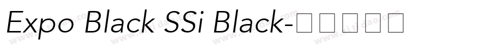 Expo Black SSi Black字体转换